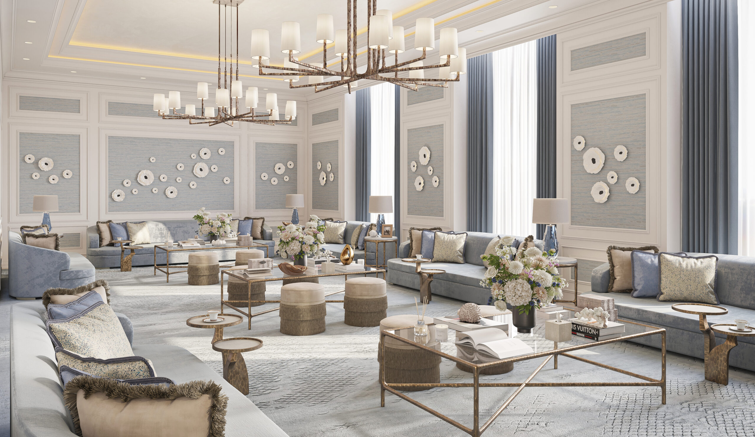 Featured image for “Elegant Blue Majlis Design Concept for a Riyadh Residence”